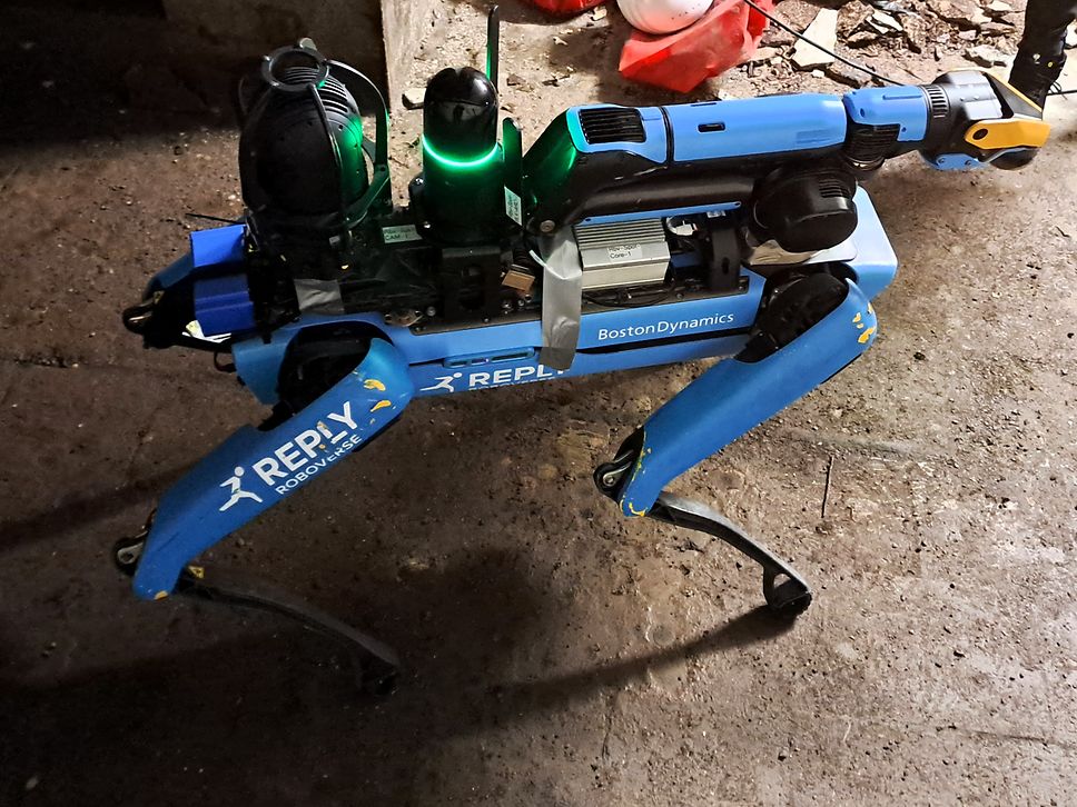 Roboter Spot mit LIDAR Scanner 